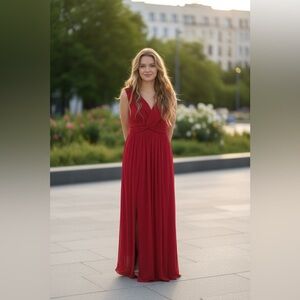 🤍 Dessy Collection hot pink formal dress size 4